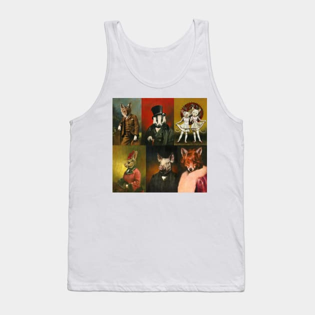 Vintage Animals In Clothes Tank Top by mictomart